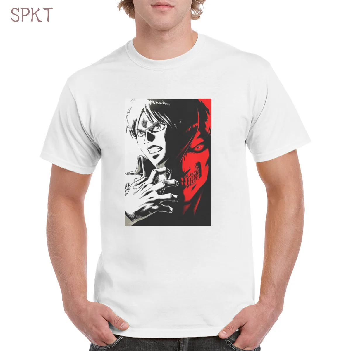 

Attack On Titan Eren Yeager Levi Ackerman Comics Anime Giant Passionate t shirt 100% Cotton Soft Top Oversized T-Shirt