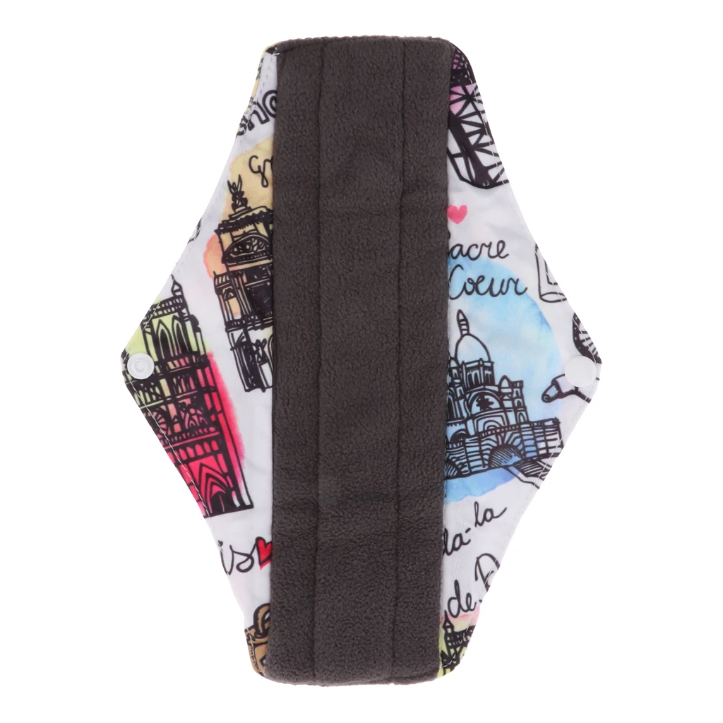 Моющаяся менструальная гигиеническая прокладка из угольного бамбукового