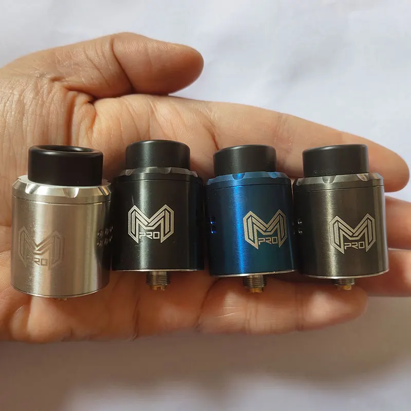 

Mesh Pro RDA tank Single Coil Dual Coil 24mm 810 Delrin Drip Tip with 510 Drip tip Adapter atomizer fit 510 vape mod vs drop RDA