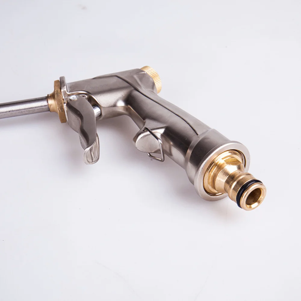 

Long Nozzle Full Metal Plating Long Nozzle High Pressure Garden Watering Flower Multi-purpose Water Car Wash Tool(Silver)