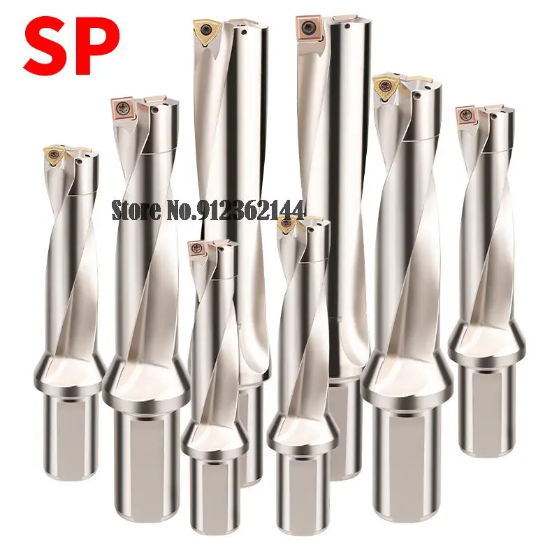 SP Series Drill Bites Insert Drill Metal Drill Bits 13mm-50mm Depth 2D 3D 4D 5D Indexable U Drill Machinery Lathes CNC Water