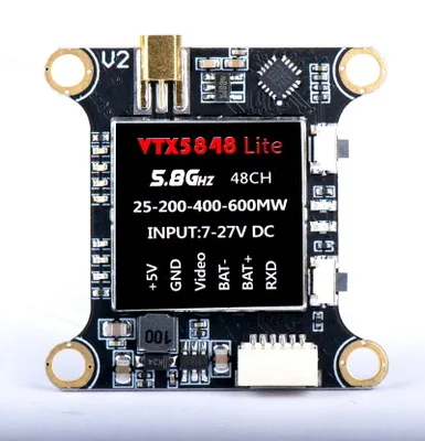 Переключаемый модуль видеопередатчика VTX5848 LITE 48CH 5 8G 25/100/200/400/600 мВт VTX OSD