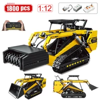 1800pcs city 112 engineering car technical rc bulldozer building blocks remote control large vehicle bricks toys for children
