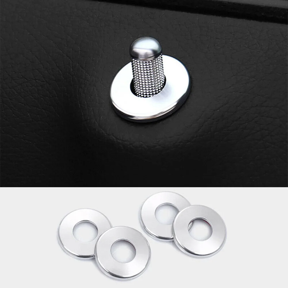 

Silver Door Lock Rings 4PCS/Set Accessories High Quality Pin Cover Trim