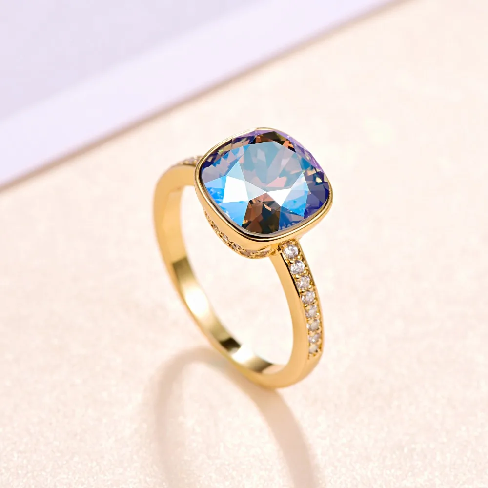 Роскошные кольца Malanda с кристаллами SWAROVSKI для женщин, Новые Модные Элегантные кольца для свадебной вечеринки, ювелирные аксессуары, подарок для мамы и девочки