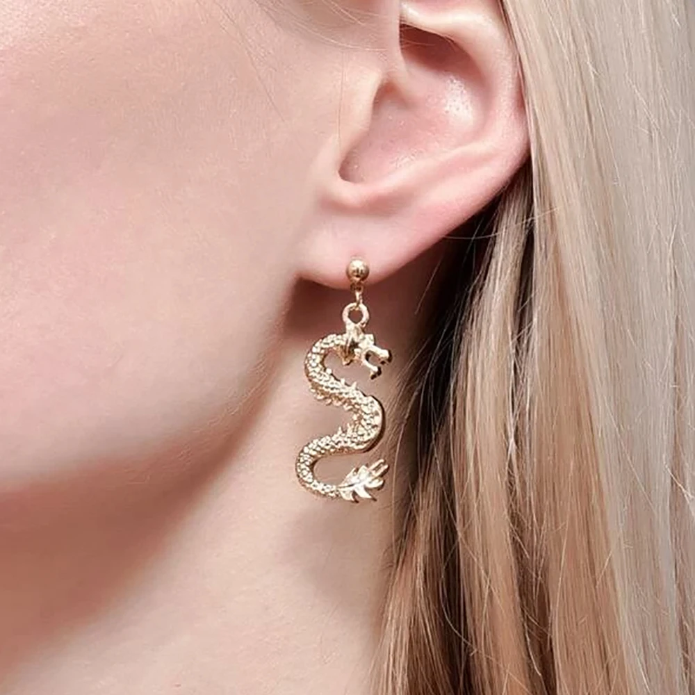 

YWZIXLN Fashion Bohemian Earrings Dragon Pendant Drop Earring Mascot Ornaments Best Gift For Women Girl Wholesale E0124