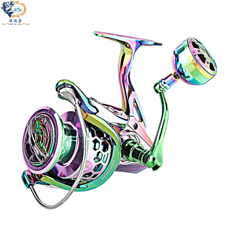 

2021 New Gsm1000-7000 Baitcasting Reels Fishing Road Asian Fish Wheel Colorful Baitcasting Reels Metal Anti Sea Rock