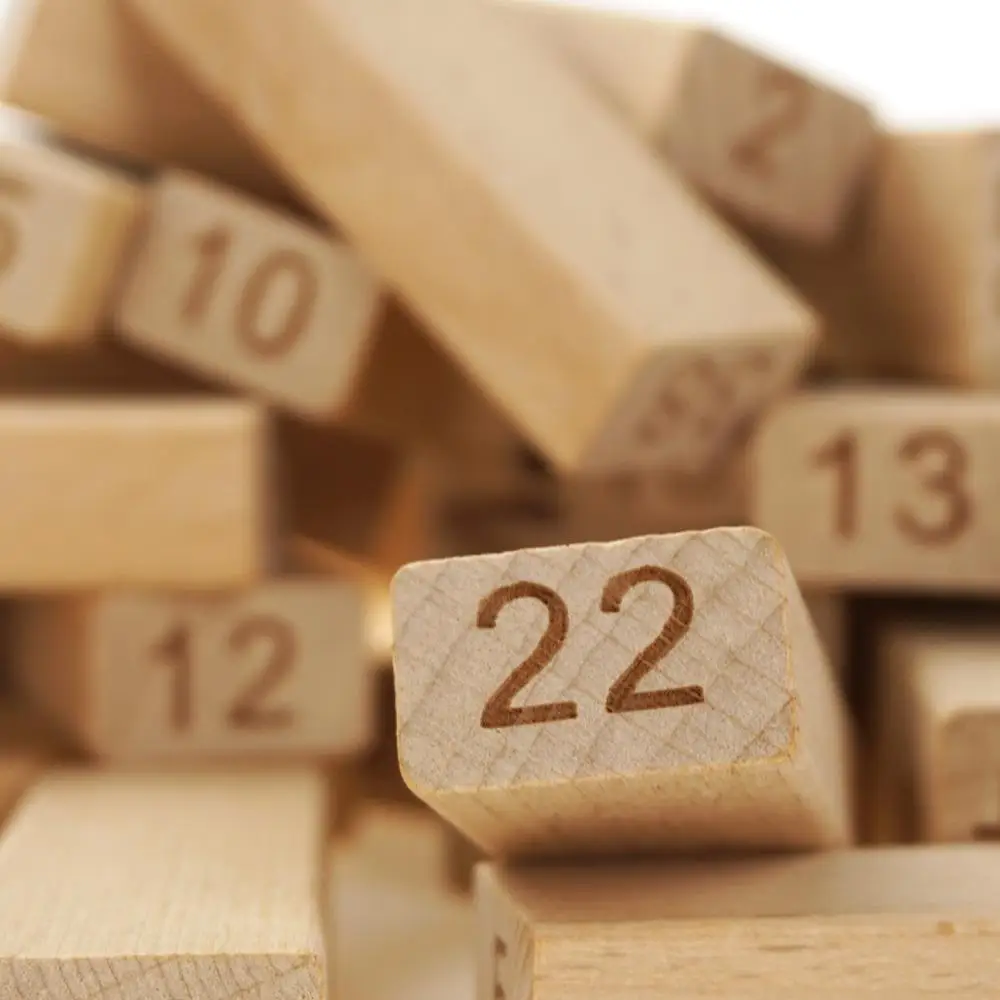 

Stack and pull game blocks unpainted carving parent-child toys