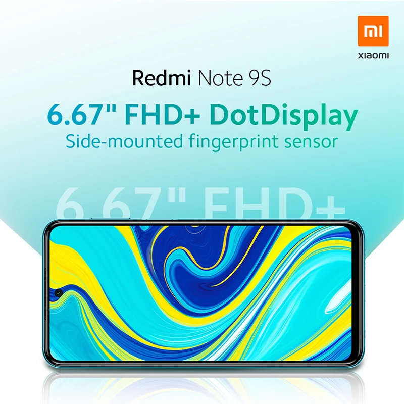 Глобальная версия Xiaomi Redmi Note 9S 4 Гб 64 мобильный телефон Snapdragon 720 Octa Core 48MP AI Quad камеры