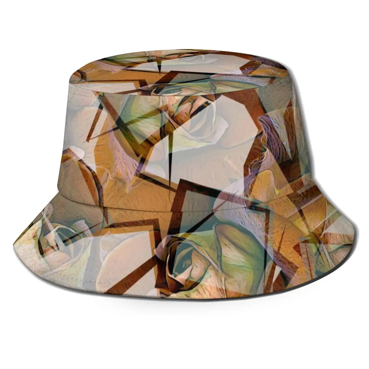 

CINESSD 2020 New Fisherman's Hat Fashion Bob Cap Vintage Roses And Squares Hip Hop Gorros Panama Windproof outdoor Bucket Hat