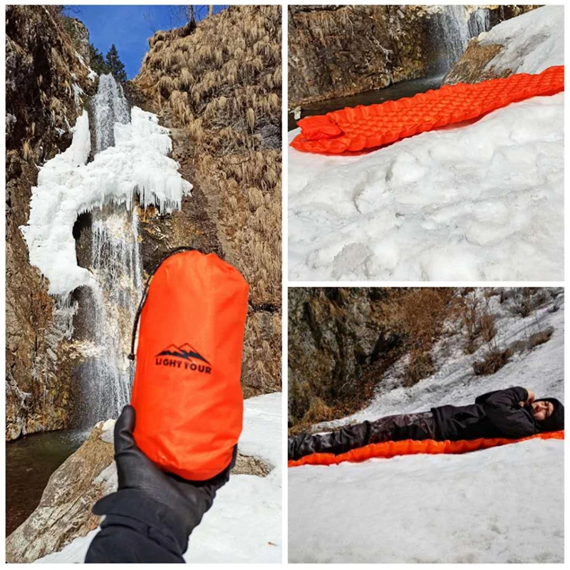 Туристический матовый коврик легкий надувной матрас в палатке походная и