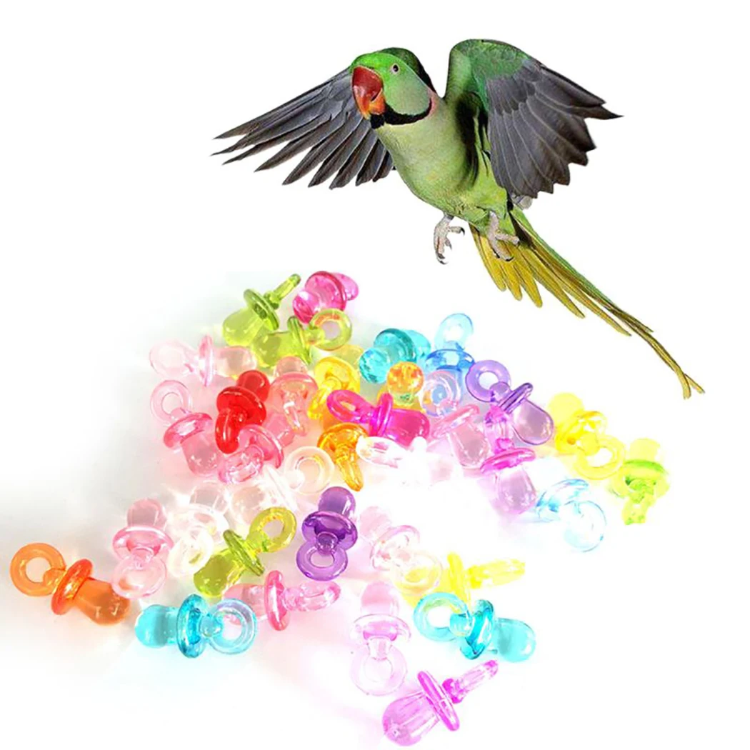 

50Pcs/Set Bird Toy Nipple Shape Parakeet Teething Toy Bite Resistant Parrot Chew Toy Budgies Educational Toy Birds Accessories