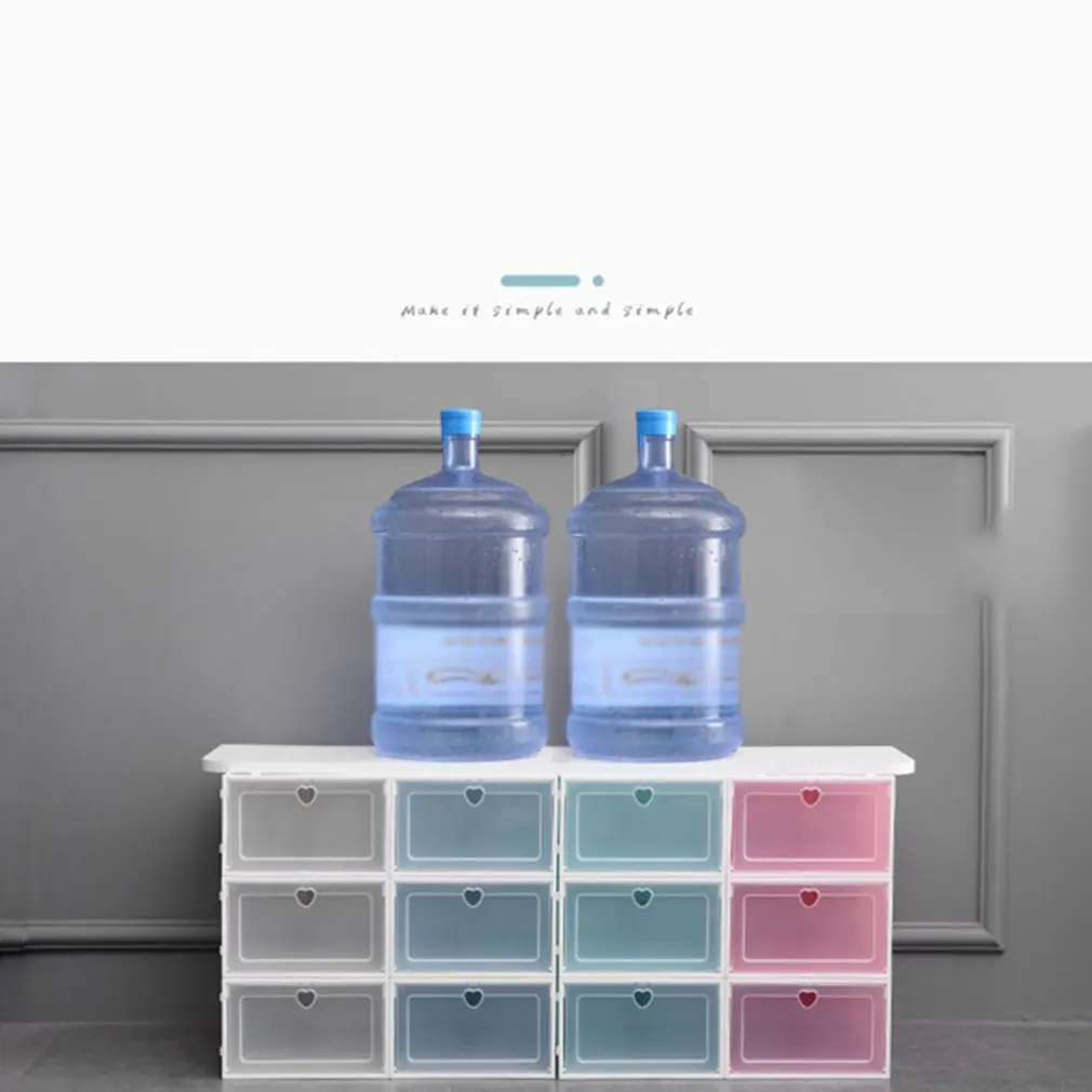 Складная прозрачная коробка для обуви утолщенный ящик чехол искусственная