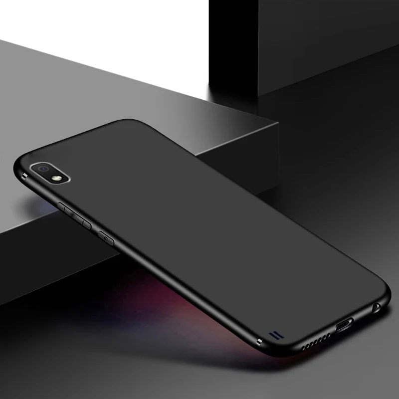 Черный Чехол для samsung Galaxy A10 чехол противоударный тонкий матовая крышка корпуса на samsung Galaxy A10 10 A105F чехол 360 Защитная крышка - Цвет: Черный