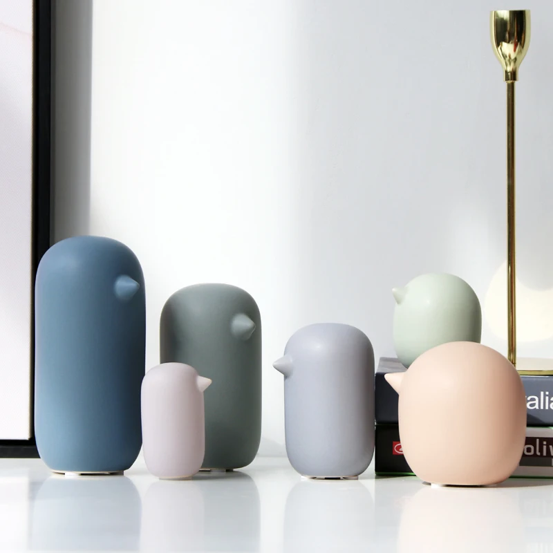 

Ceramic Birds Figurines Colorful Abstract Little Birds Animal Statues Desktop Ornaments Creative Home Decoration