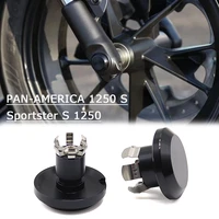 black aluminum front and rear axle nut cover bolt kit suitable for sportster s 1250 rh1250 s pan america 1250 s pa1250