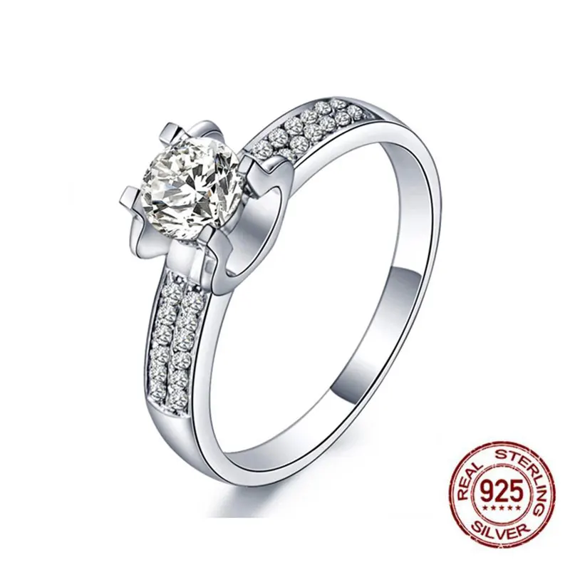 925 пробы серебро 1 2 карат китайский искусственный Муассанит драгоценный камень