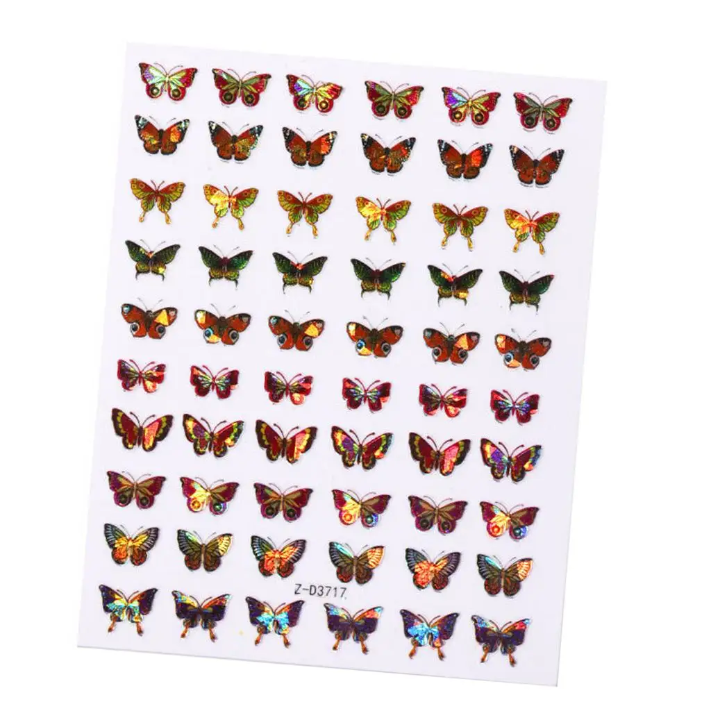 Waterproof Nail Art Stickers Self Adhesive Butterfly | Красота и здоровье