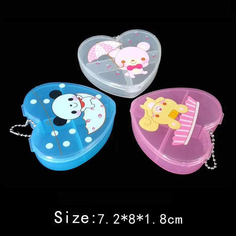 Коробка для ювелирных изделий YYW 2020 коробка таблеток 4 ячеек пластиковая