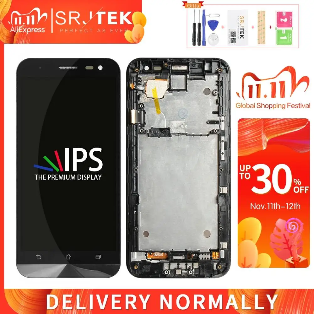Экран для Asus ZenFone 2 Laser ZE500KL ze500кг Z00ED ЖК дисплей сенсорное стекло + рамка в сборе 5 0