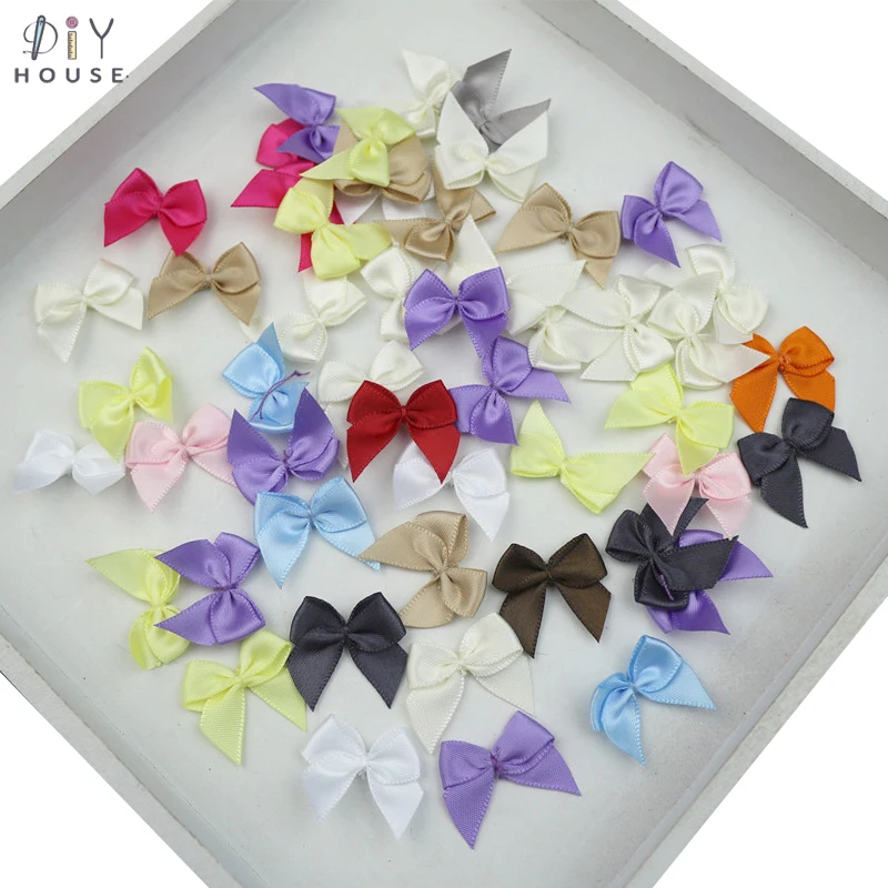 Ленты атласные с бантами 50 шт. для рукоделия украшение рождественской вечеринки