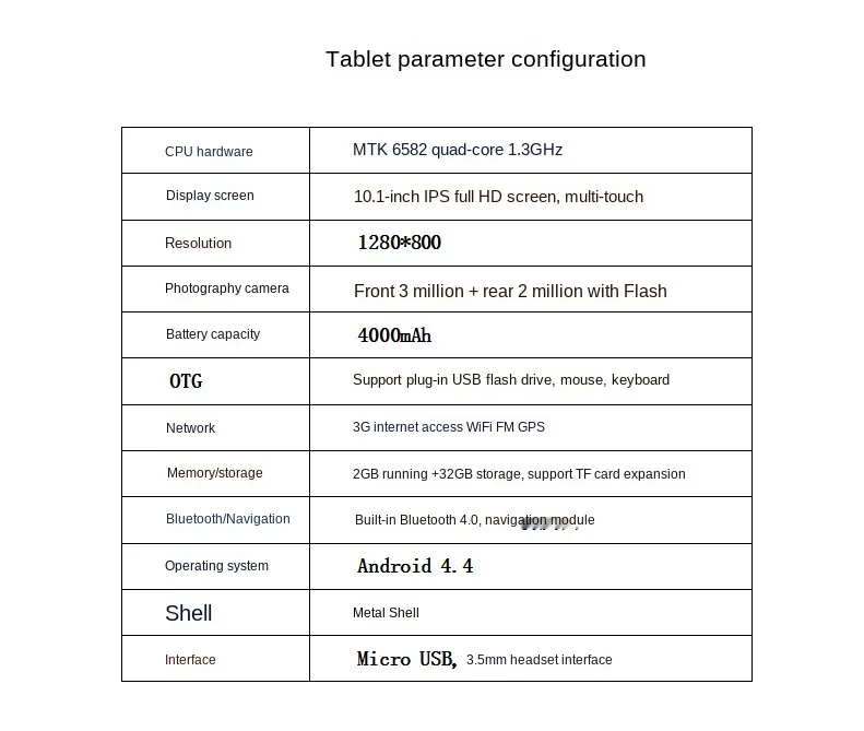 

New cross-border 10.1-inch tablet PC IPS screen 2+32 dual-card Wi-Fi Bluetooth tablet PC spot