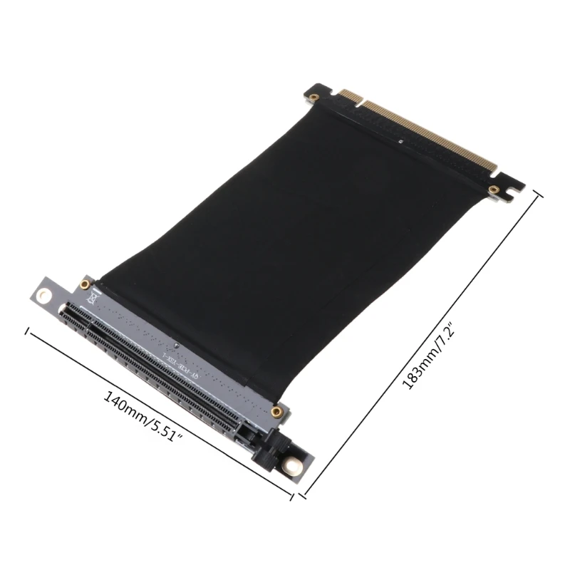 

PCI Express PCI-e3.0 16x Flexible Cable Card Extension Port Adapter High Speed Riser Card Graphics Cards Connector Cable L type