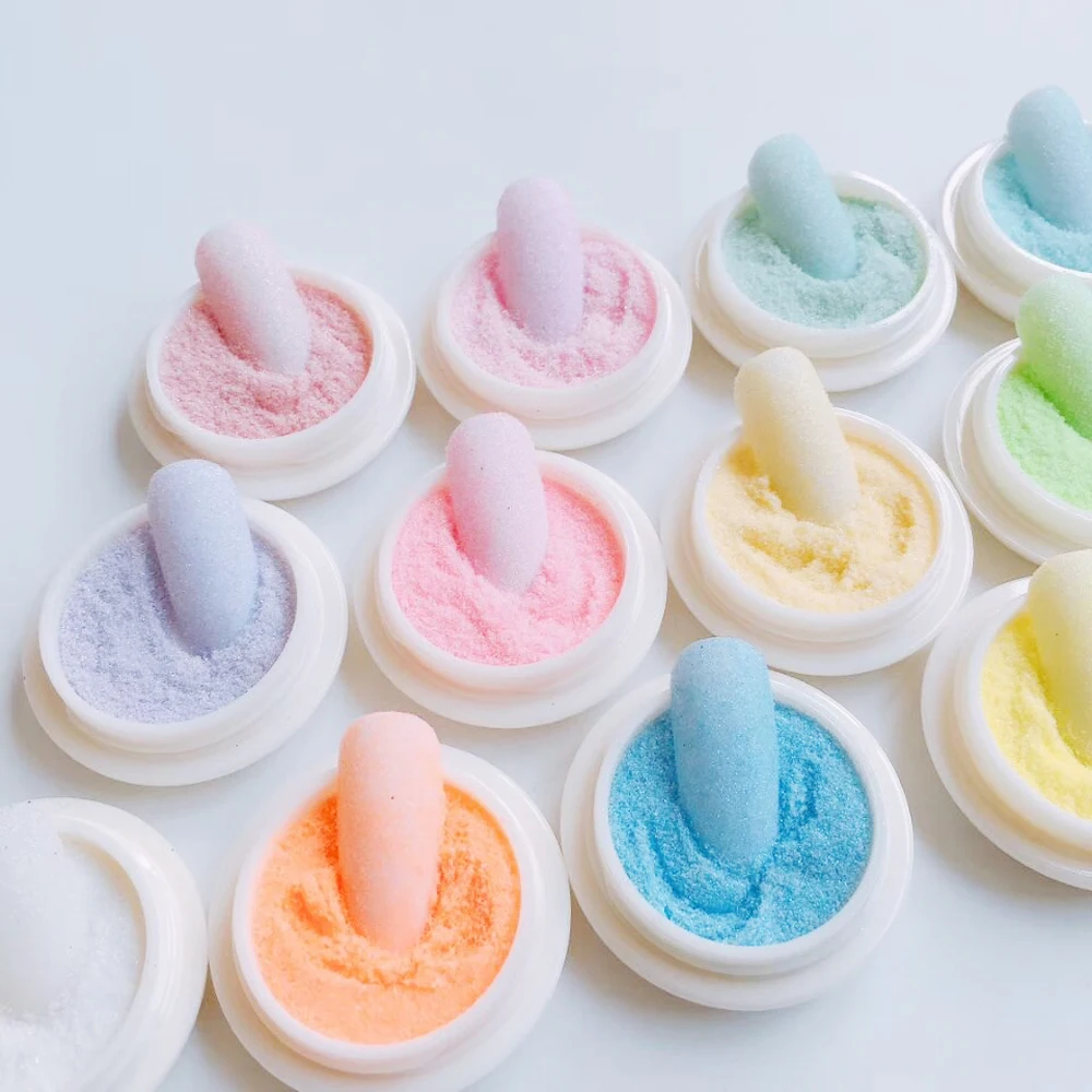 12 штук в наборе блестящий порошок русалки для ногтей шерстяной сахарный эффект