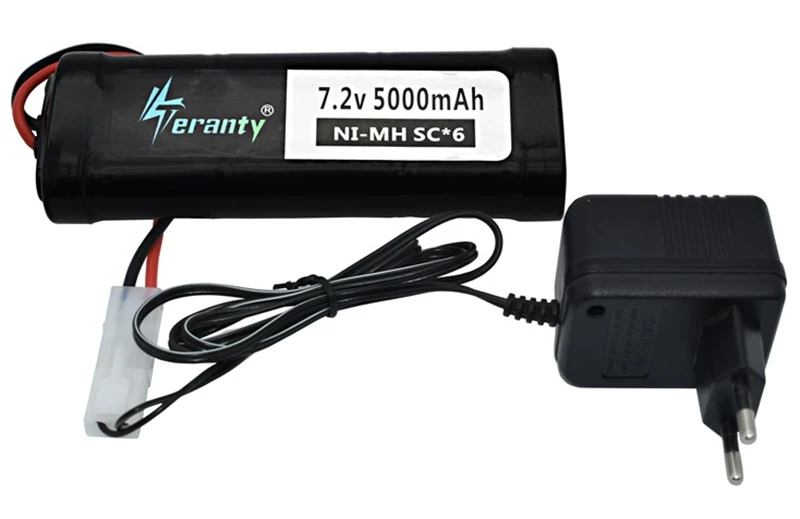 Красный Обновленная батарея 5000mAh 7,2 V ni-mh с разъемом Tamiya 7,2 v зарядное устройство SC* 6 ячеек 3500MAH 7,2 v Аккумулятор для радиоуправляемого автомобиля игрушечной лодки танк - Цвет: Красный