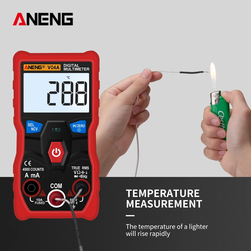 ANENG V04A Измерительный Цифровой мультиметр Тестеры автомобильные электрические comprobador Транзистор тестер мультитестер multimetro
