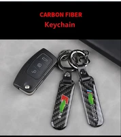car logo key ring carbon fiber keychain car styling for bmw m 1 3 5 x audi a4 a6 honda accord odyssey jazz civic car accessorie