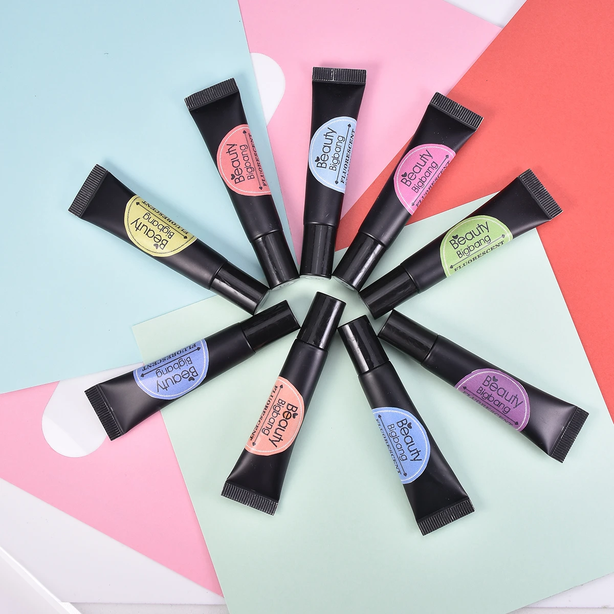 Флуоресцентный неоновый гель для стемпинга BEAUTYBIGBANG 8 мл цветной лак ногтей
