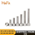 Винты с шестигранной головкой, M1.4, M1.6, M2, M2.5, M3, M4, M5, M6, M8, 5102050 шт., винты с шестигранной головкой, болты с шестигранной головкой, DIN912 304, Нержавеющая сталь A2