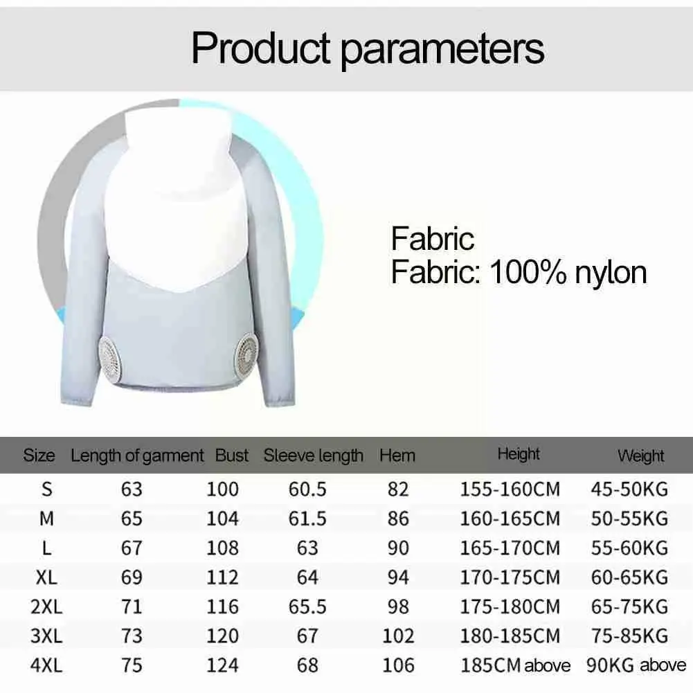 

Outdoor Summer Fan Cooling Jacket USB Charging Smart Air-conditioning Cooling Cool Cooling Jacket Unisex Clothing Cooling H9N1