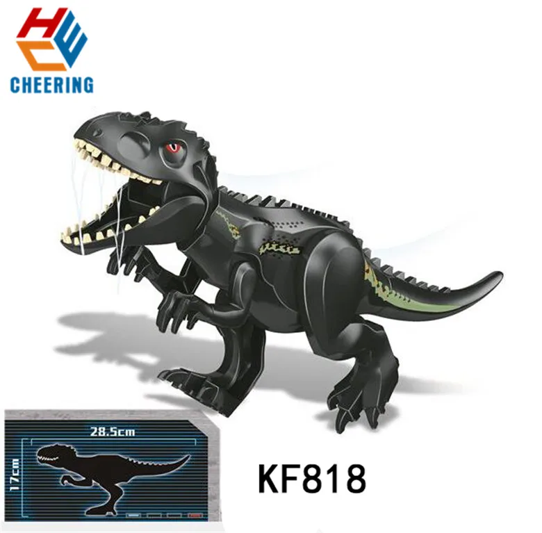 

Single Sale Building Blocks Black Dinosaur Black World Big Size Tyrannosaurus Figures Learning Toys Gift For Children KF819