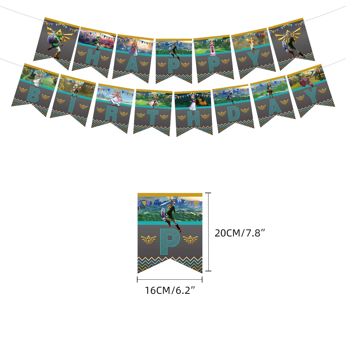 Латексные воздушные шары Zeldaes баннер Топпер для торта Мультяшные фанаты