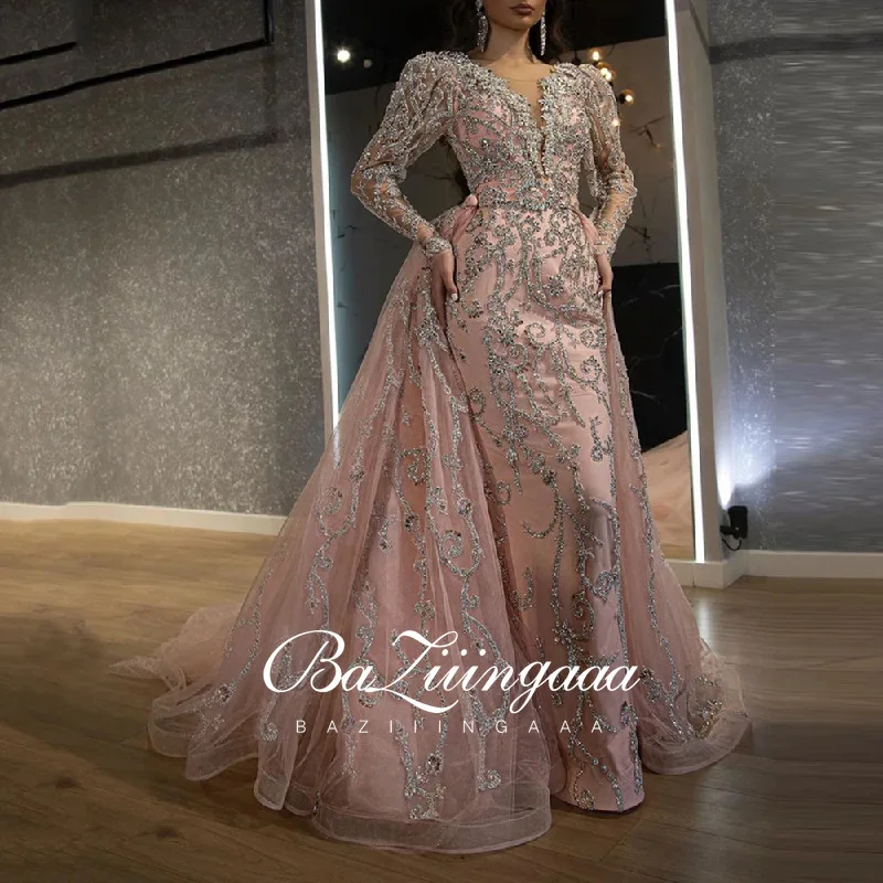 

New Elegant Woman Evening Gown Plus size slim printed long evening dress Suitable for Formal Parties