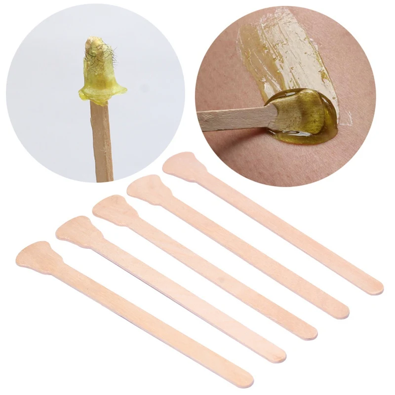 

50 Pcs/pack Waxing Wax Wooden Disposable Bamboo Sticks Spatula Tongue Depressor Kit Beauty Tool Hair Removal Cream Depilatory