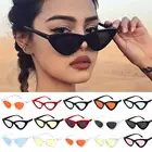 Солнцезащитные очки женские Cateye, винтажные, в стиле ретро, маленькие, солнцезащитные очки кошачий глаз