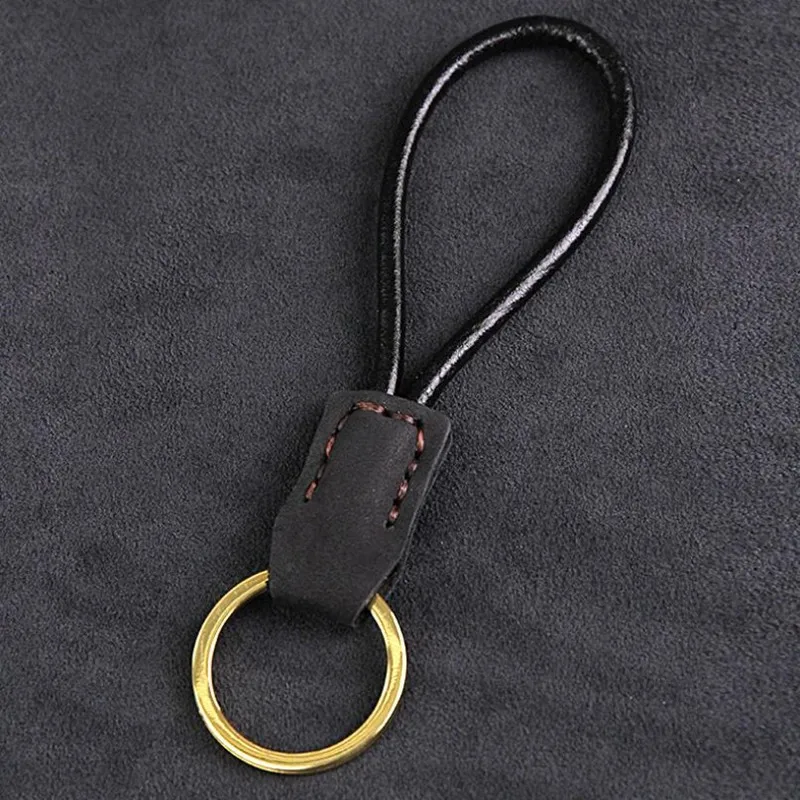 

Брелок ручной работы для мужчин и женщин, качественный винтажный кожаный дизайнерский, античный, для ключей от машины, сумки