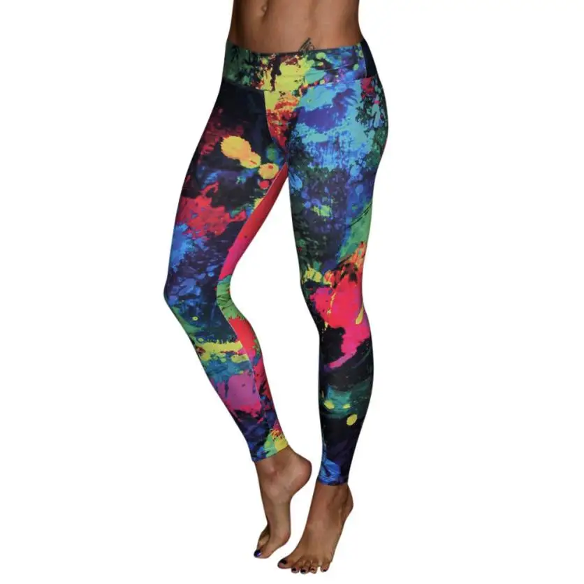 

yoga pants high waist colorful printed yoga leggings women fitness Sports suits running tights Workout camouflage pants C0737