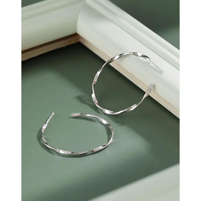 Женские большие круглые серьги гвоздики для вечеринок минималистичное