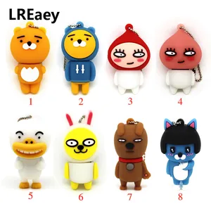 Милый мультяшный USB флеш-накопитель 64 ГБ, флеш-накопитель 4 ГБ, 8 ГБ, 16 ГБ, 32 ГБ, 128 Мб, USB 2,0, флеш-накопитель, карта памяти, корейская кукла, флешка