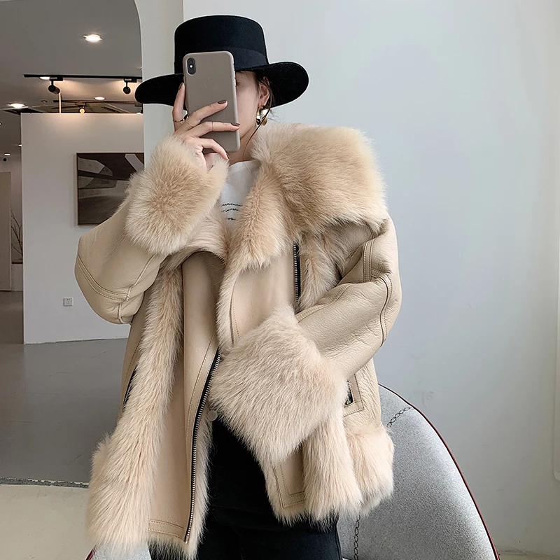 Пальто из натурального меха пальто овечьей кожи женская одежда 2020 корейские