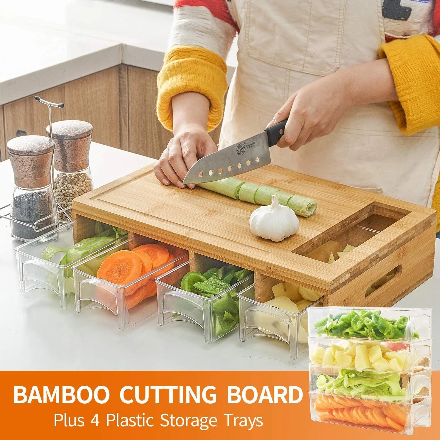 

Bamboo cutting board bread skateboard cutting vegetables fruit Cutting board Bamboo cutting board with drawer Storage box