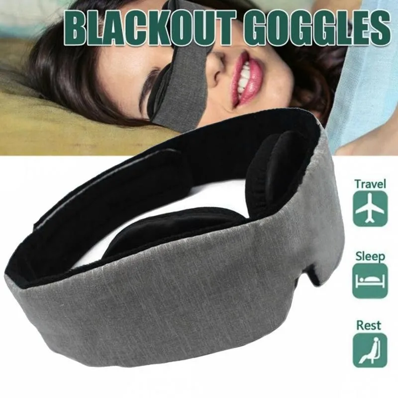 

1pc Modular Adjustable 3D Eye Mask Breathable Travel Rest Sleep Nap Full Blackout Eye Mask