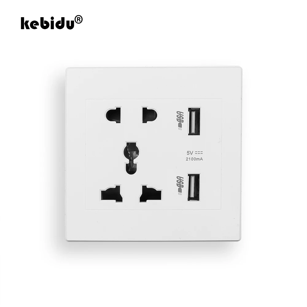 Kebidu Высокое качество двойной USB разъем питания Порты и разъёмы Электрический