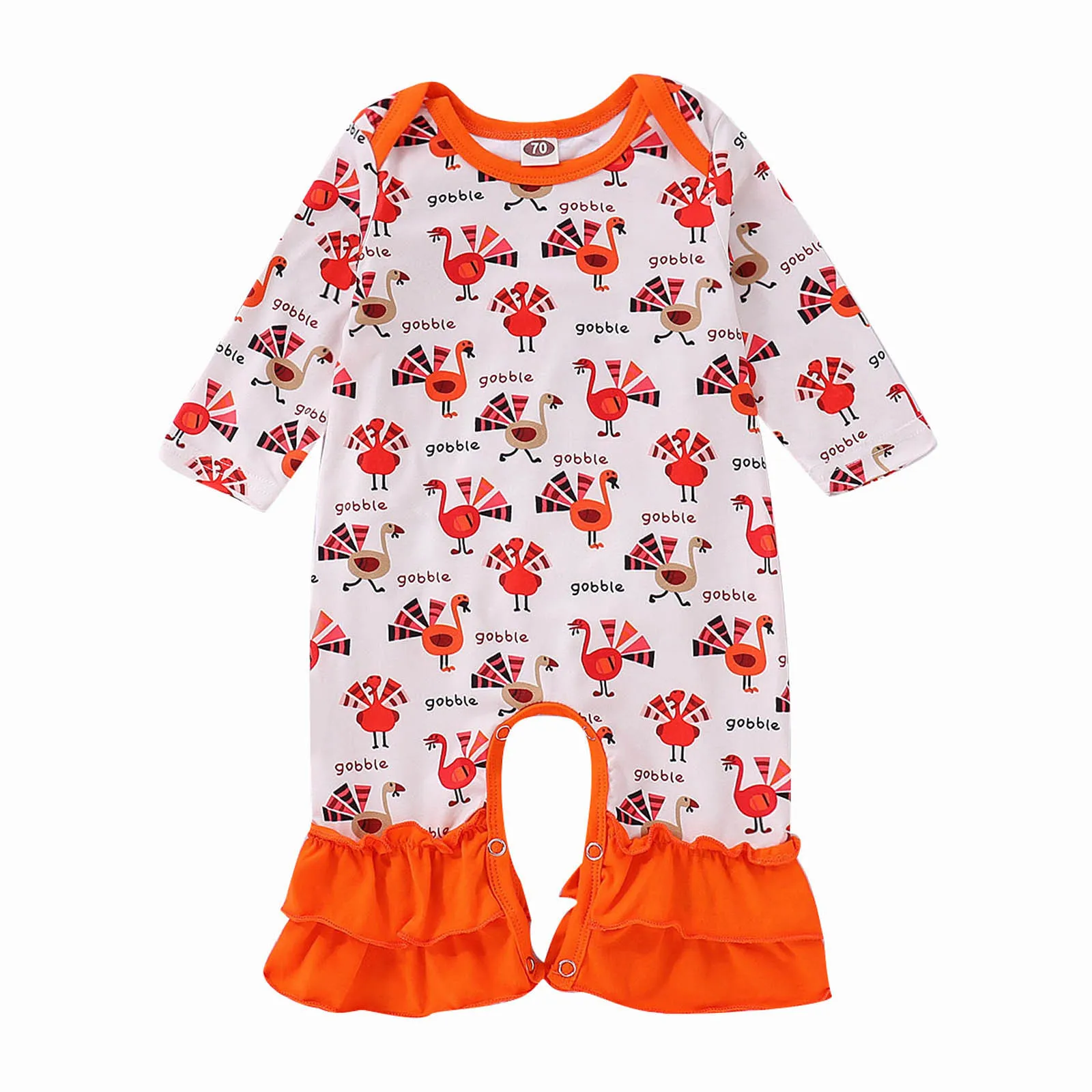 

Комбинезон для мальчиков 0-18 месяцев весна-осень с длинным рукавом на День Благодарения индейка