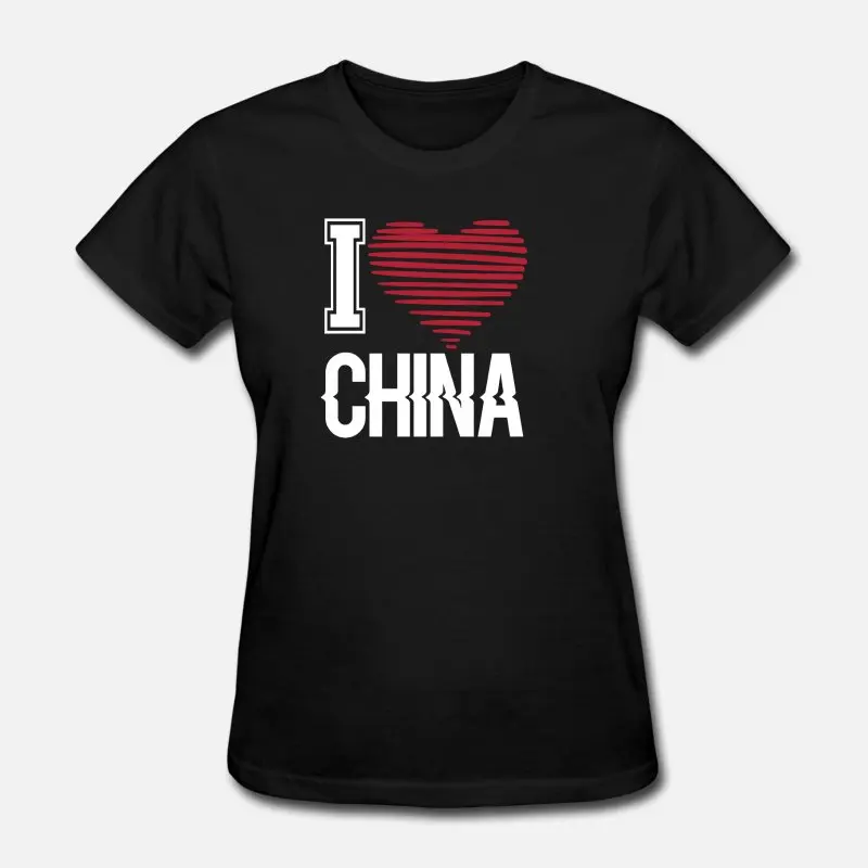 

Customize I Love China Country Gift Souvenir Ideas Tshirt For Men Woman Round Neck Outfit T Shirt Short Sleeve Clothing Tee Top