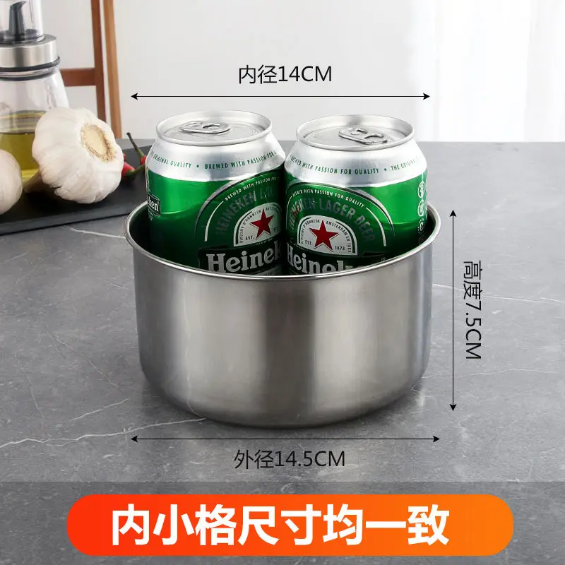 

Commercial Stainless Steel Seasoning Box Set Kitchen Super Large 4-grid 6-grid Canteen Hotel with Cover Seasoning Container